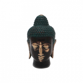 Small Antique Brass Buddha Head