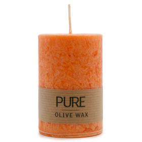 6x Pure Olive Wax Candle 90x60 - Orange