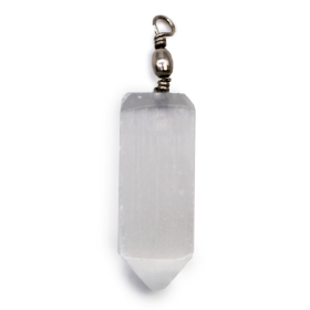 3x Selenite Obelix Pendant