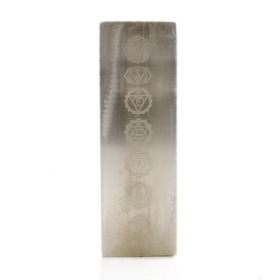 Selenite Block Lamp 25cm - Chakra