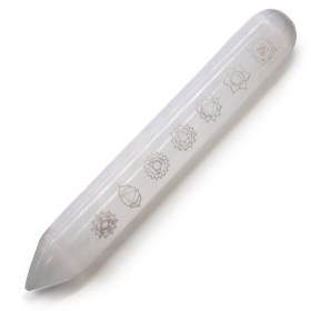 Selenite Wand - (Point one End) 7 Chakra (14-16cm)