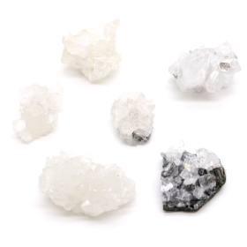 6x White Apophylite Clusters 20-30mm