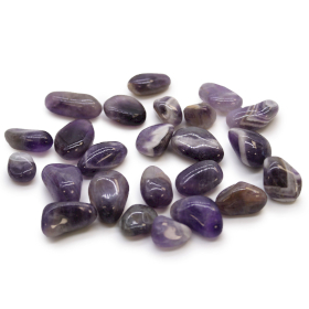 24x Small African Tumble Stones - Amethyst