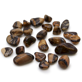 24x Small African Tumble Stones - Jasper Nguni