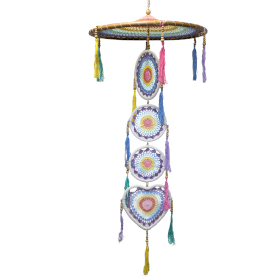 Extra Large Drama Dreamcatcher - Pastel Rainbow