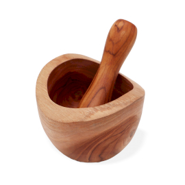 Ergo Teak Pestle & Mortar Med