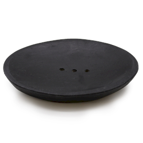 Oval Black Riverstone Soap Dish