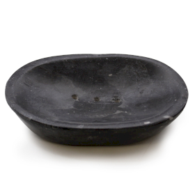 Classic Oval Black Marble Soap Dish