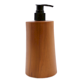 6x Natural Teakwood Soap Dispenser - Taper - 200ml