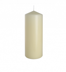 6x Pillar Candle 80x200mm - Ivory