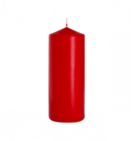 6x Pillar Candle 80x200mm - Red