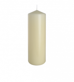 6x Pillar Candle 80x250mm - Ivory