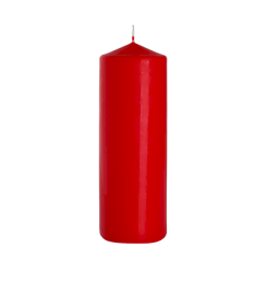 6x Pillar Candle 80x250mm - Red