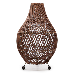 Rattan Table Lamp - Dark Brown