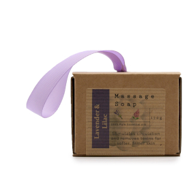 3x Boxed Single Massage Soaps - Lavender & Lilac