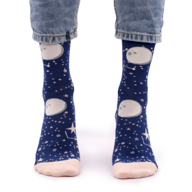 3x Hop Hare Bamboo Socks  - Moon Walk S/M