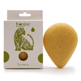 6x Teardrop Konjac Sponge - Turmeric - Anti-wrinkle