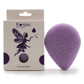 6x Teardrop Konjac Sponge - Lavender - Calming