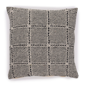 2x Classic Cushion Cover - Squares Grey - 40x40cm