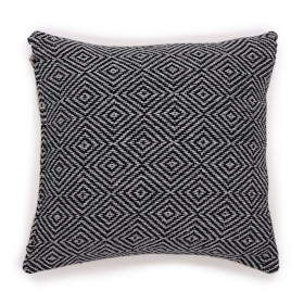 2x Classic Cushion Cover - Maze Black - 40x40cm