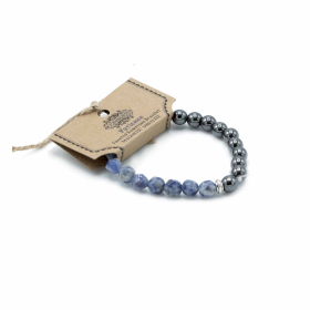 3x Faceted Gemstone Bracelet - Magnetic Sodalite