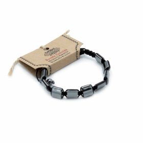 3x Magnetic Hematite Shamballa Bracelet -  Double Cuboids