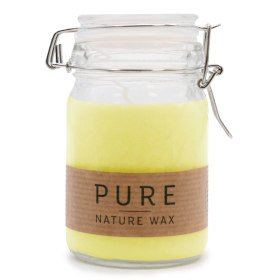 6x Pure Olive Wax Jar Candle 120x70 - Yellow