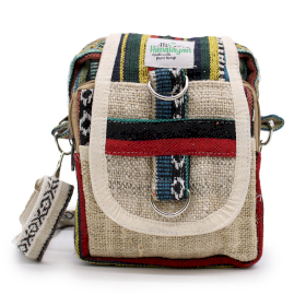 Body-Cross Natural Hemp & Jhari Travel Bag