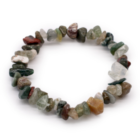 12x Chipstone Bracelet - Moss Agate