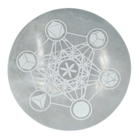 Large Charging Plate 18cm - Sacred Geometry