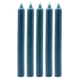 100x Bulk Solid Colour Dinner Candles - Rustic Teal