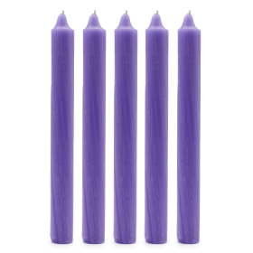 100x Bulk Solid Colour Dinner Candles - Rustic Lilac - Pack of 100