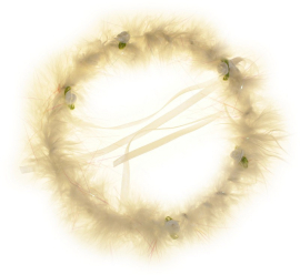 12x Party Hair Bands - White Halo