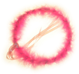 12x Party Hair Bands - Pink Halo