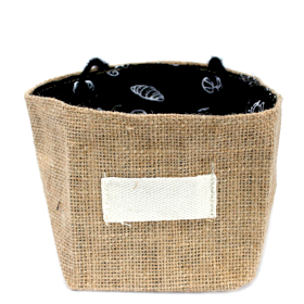 6x Medium Black Lining Gift Bag