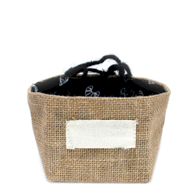 10x Small Black Lining Gift Bag