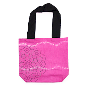 Tye-Dye Cotton Bag (6oz) - 38x42x12cm -  Mandala - Magento - Black Handle
