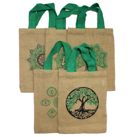 10x Jute Tote Bag - 5 assorted mystic designs