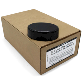5x Charcoal Soap 85g - Eucalyptus & Cedarwood - White Label