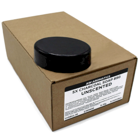 5x Charcoal Soap 85g - Unscented - White Label