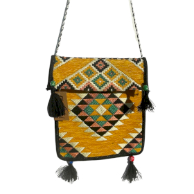 Yellow Kilim Messenger Festival Bag