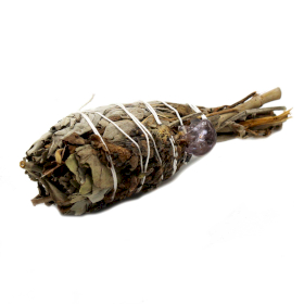 Smudge Stick - Spiritual Healing Sage Torch (Amethyst) 10cm