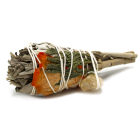 Smudge Stick - Cleansing Energy Sage Torch (Citrine) 10cm