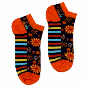 3x S/M Hop Hare Bamboo Socks Low (36-40) - Mandala Flowers