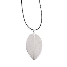 Necklace - Bravery Leaf - Silver