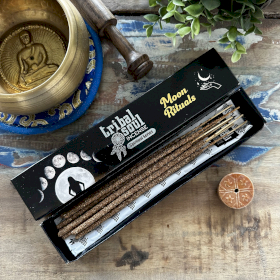 12x Moon Ritual Tribal Soul Spiritual Incense Sticks and Ceramic Holder