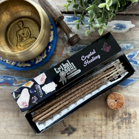 12x Crystal Healing Tribal Soul Spiritual Incense Sticks and Ceramic Holder