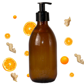 4x White Label Ginger & Orange Hand & Body Wash 300ml