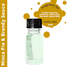 10x Mince Pie & Brandy Sauce Fragrance Oil 10ml - White Label
