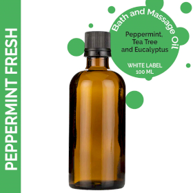 10x Peppermint Fresh Massage Oil - 100ml - White Label